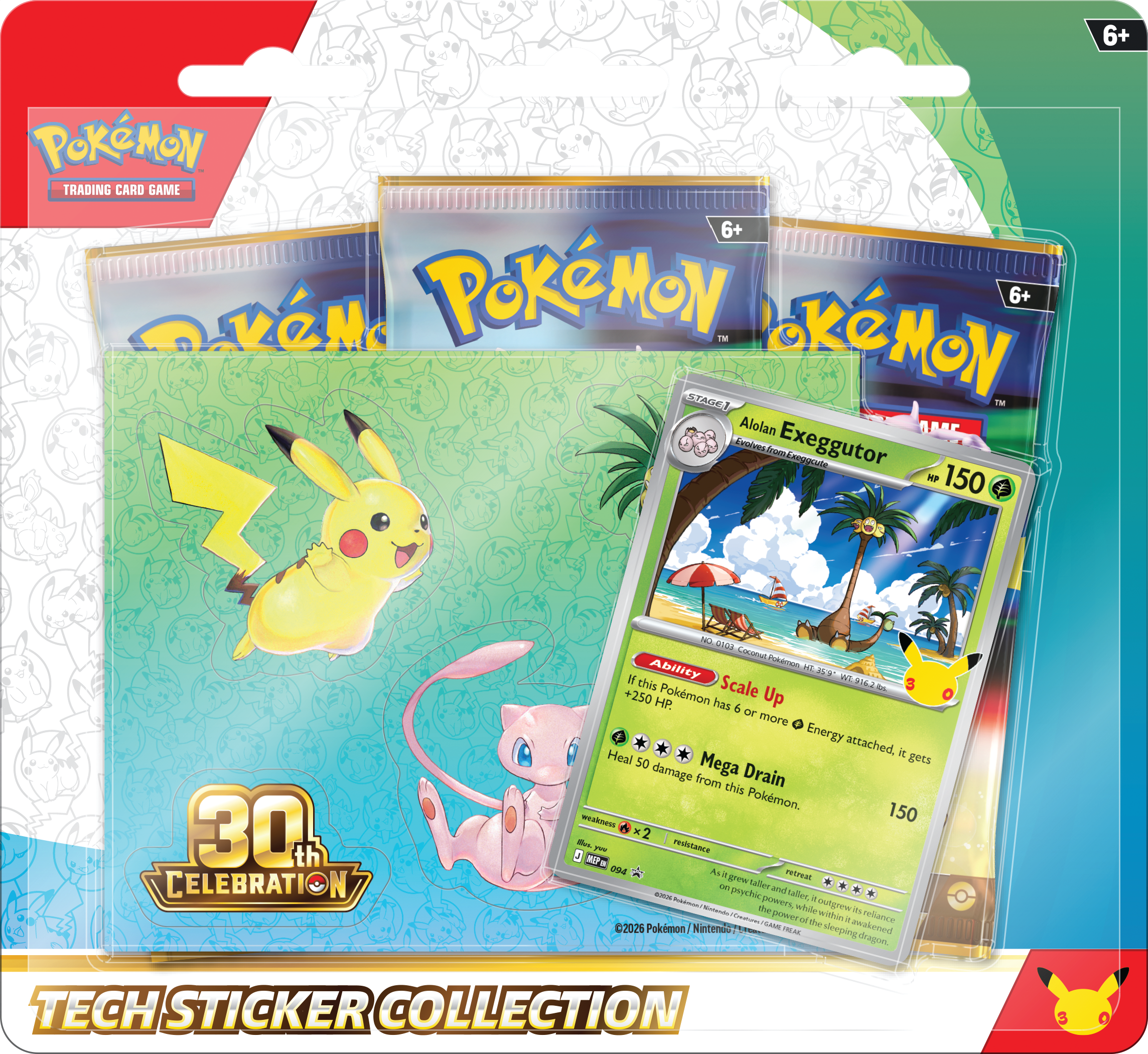 PREVENTA Pokémon TCG: 30th Celebration Tech Sticker Collection INGLES - Imagen 3